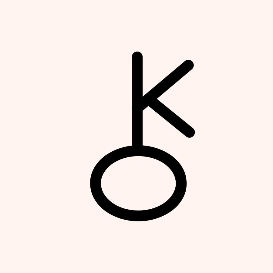 Astrological symbol of Chiron