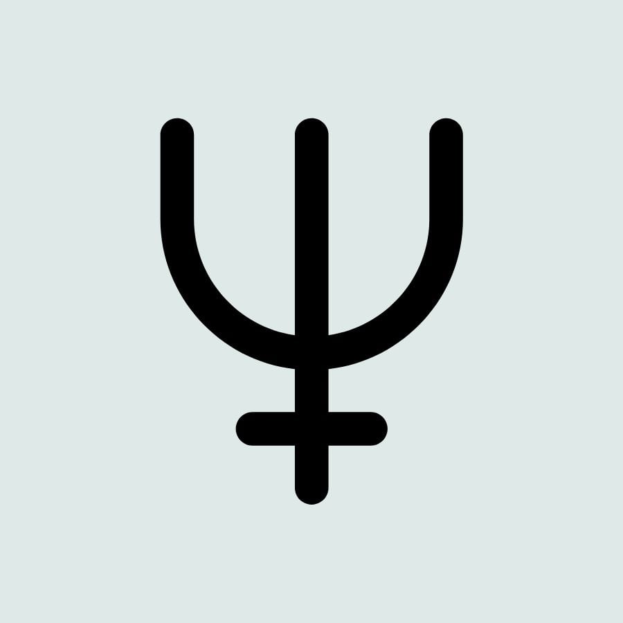 Astrological symbol of Neptune